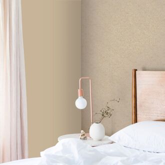 Vliesbehang Linen Shimmer - Lichtgeel - 10,05 M X 52 Cm