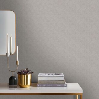 Vliesbehang Linen Shimmer - Lichtgrijs - 10,05 M X 52 Cm