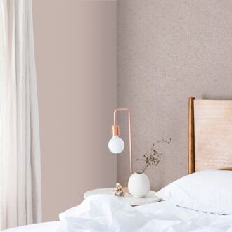 Vliesbehang Linen Shimmer - Zachtbruin - 10,05 M X 52 Cm