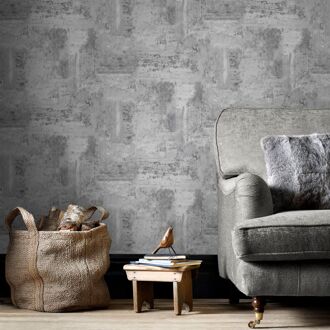 Vliesbehang Luxery Concrete - Grijs - 10,05m X 53cm