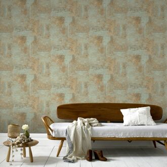 Vliesbehang Luxury Concrete - Groen - 10,05m X 53cm