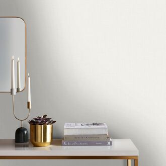 Vliesbehang Mat Textiel - Gebroken Wit - 10,05m X 52cm