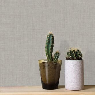 Vliesbehang Mat Textiel - Lichtgrijs - 10,05m X 52cm