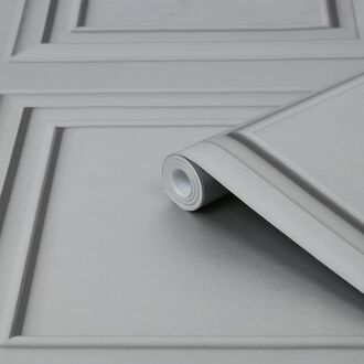 Vliesbehang | Redbrook Wood Panel Silver Zilver