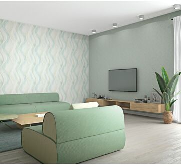 Vliesbehang Smart Art Gallery 32415 - Groen - Grijs - 10,05m X 53cm