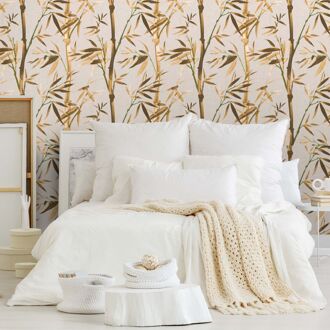 Vliesbehang Spirit Bamboo - Grijs - Bruin - 10,05m X 53cm