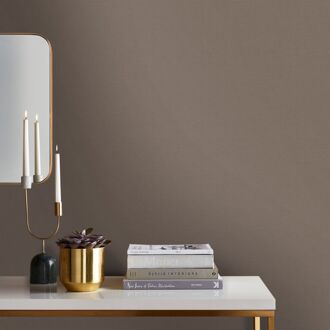 Vliesbehang Twill - Warm Bruin - 10,05m X 52cm