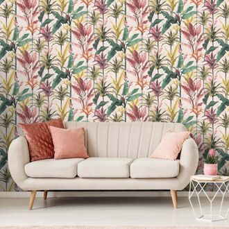 Vliesbehang Vintage Botanisch - Zand - 10,05 M X 53 Cm