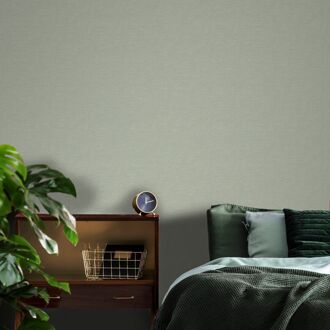 Vliesbehang Yarn Sage - Licht Groen - 10,05m X 104cm