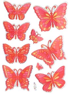 Vlinder ballon stickers 3d roze