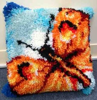 Vlinder Bloemen kussen kruissteek klink haak tapijt tapijt borduren kussens doen het zelf Foamiran voor ambachten home decor Donker Kaki