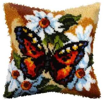 Vlinder Bloemen kussen kruissteek klink haak tapijt tapijt borduren kussens doen het zelf Foamiran voor ambachten home decor leger groen