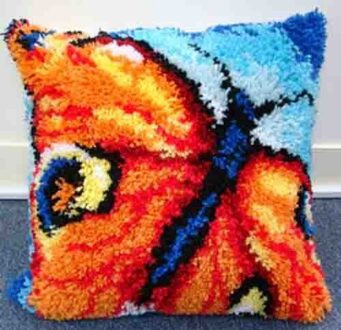 Vlinder Bloemen kussen kruissteek klink haak tapijt tapijt borduren kussens doen het zelf Foamiran voor ambachten home decor Licht Geel