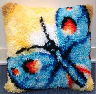 Vlinder Bloemen kussen kruissteek klink haak tapijt tapijt borduren kussens doen het zelf Foamiran voor ambachten home decor licht grijs