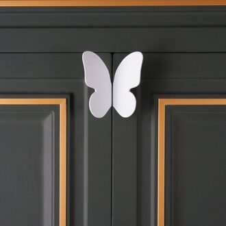 Vlinder Dragonfly Messing Knoppen Kast Trekt Lade Keukenkast Handvatten Hardware Handvat wit Knob 1paar