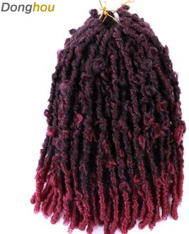Vlinder Faux Locs Haak Hair Ombre Vlinder Locs Haar Godin Faux Locs Gehaakte Haar Gehaakte Vlinder Locs Voor Blcak Vrouwen 1b Bug kleur / 6stk 120Strands