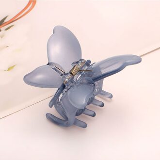 Vlinder Haar Klauwen Jelly Kleur Hars Haarspeld Diy Styling Tools Super Fee Haar Clip Klauw Haaraccessoires Geometrische Haarspeldjes grijs