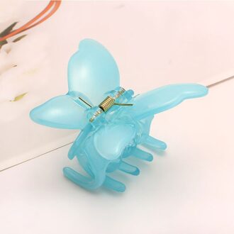 Vlinder Haar Klauwen Jelly Kleur Hars Haarspeld Diy Styling Tools Super Fee Haar Clip Klauw Haaraccessoires Geometrische Haarspeldjes meer blauw