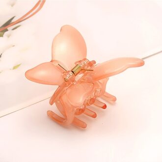 Vlinder Haar Klauwen Jelly Kleur Hars Haarspeld Diy Styling Tools Super Fee Haar Clip Klauw Haaraccessoires Geometrische Haarspeldjes Oranje