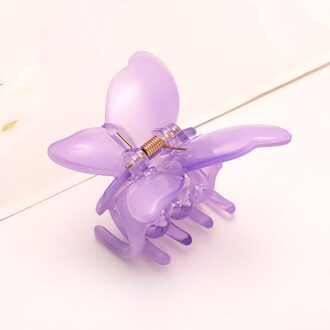 Vlinder Haar Klauwen Jelly Kleur Hars Haarspeld Diy Styling Tools Super Fee Haar Clip Klauw Haaraccessoires Geometrische Haarspeldjes Paars