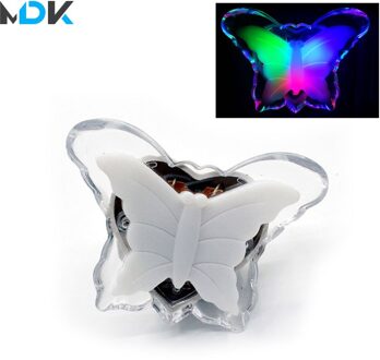 Vlinder Led-nachtlampje Energiebesparing Mooie Kleur RGB Romantische Muur Light Night Lamp Decoratie Lamp Voor Baby Slaapkamer EU plug