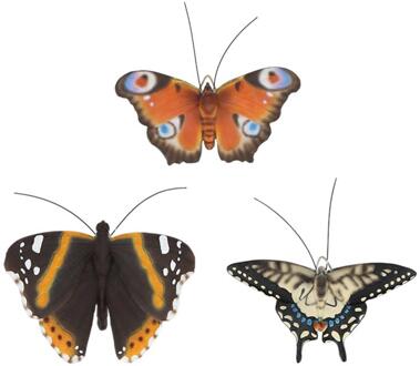 Vlinder muurdeco Multikleur