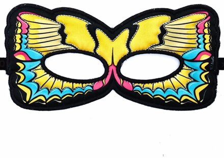 Vlinder oogmasker gele zwaluwstaart voor kinderen Multi