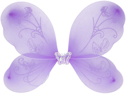Vlinder verkleed vleugels - paars - 44 x 37 cm - kinderen - vlindervleugels