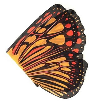 Vlinder vleugels oranje voor kids - Verkleedattributen Multikleur