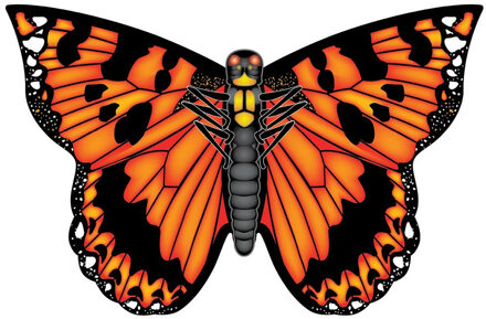 Vlinder vlieger - oranje - B71 cm - nylon