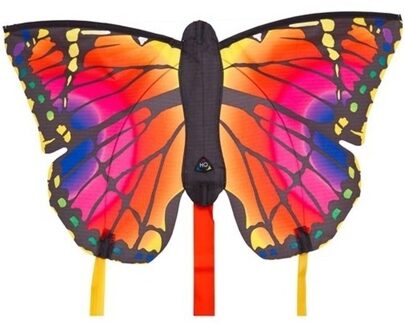Vlinder vlieger rood 52 x 34 cm met staarten