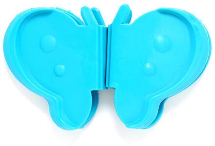 Vlinder Vorm Geïsoleerde Warmte Hete Plaat Clip Magnetron Handschoenen Thicken Verbrandingsbeveiliging Silicone Keuken Organisator Keuken Gereedschap blauw