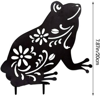 Vlinder Yard Art Metal Hen Acryl Hollow Out Ornamenten Tuin Gazon Standbeelden Decor Achtertuin Decoraties