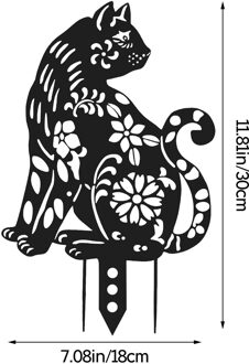 Vlinder Yard Art Metal Hen Acryl Hollow Out Ornamenten Tuin Gazon Standbeelden Decor Achtertuin Decoraties