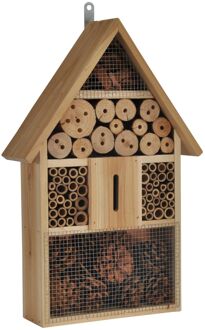 Vlinderhuis/bijenhuis/wespenhotel voor insecten 48 cm - Insectenhotel Beige