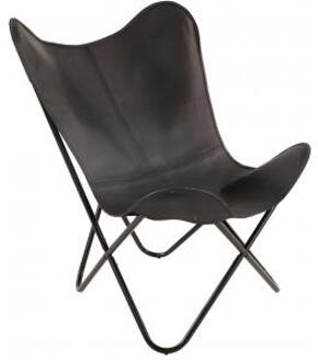 Vlinderstoel Buffalo 75x75x87 cm zwart
