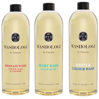 Vloeibaar wasmiddel Washologi Delicate, Sport & White & Colour Wash 750 ml + 750 ml + 750 ml
