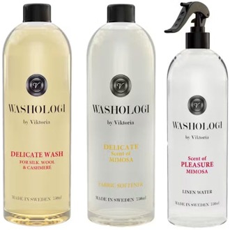 Vloeibaar wasmiddel Washologi Delicate Wash, Fabric Softener & Linen Water 750 ml + 750 ml + 750 ml
