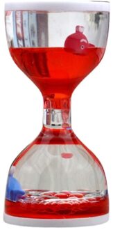 Vloeibare Motion Waskolf Timer Bureau Zintuiglijke Speelgoed Dier Drijvende Olie Zandloper Voor F 97BD Rood