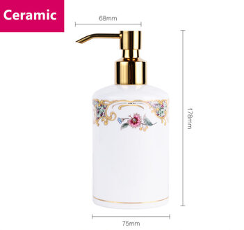 Vloeibare Zeep Dispensers Keramische Emulsie Doseren Fles Goud Druk Draagbare Hand Douchegel Shampoo Fles 300ML stijl 4