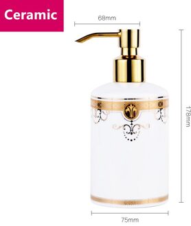 Vloeibare Zeep Dispensers Keramische Emulsie Doseren Fles Goud Druk Draagbare Hand Douchegel Shampoo Fles 300ML stijl 5