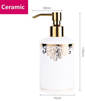 Vloeibare Zeep Dispensers Keramische Emulsie Doseren Fles Goud Druk Draagbare Hand Douchegel Shampoo Fles 300ML stijl 7