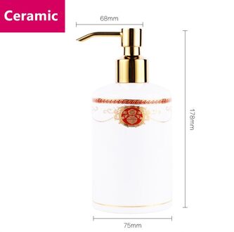 Vloeibare Zeep Dispensers Keramische Emulsie Doseren Fles Goud Druk Draagbare Hand Douchegel Shampoo Fles 300ML stijl 8