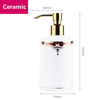 Vloeibare Zeep Dispensers Keramische Emulsie Doseren Fles Goud Druk Draagbare Hand Douchegel Shampoo Fles 300ML stijl 9