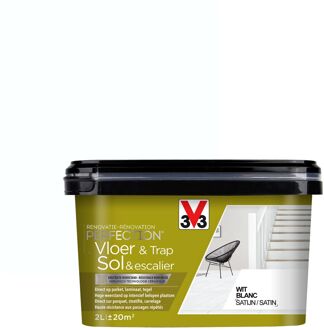 Vloer- En Trapverf Renovatie Perfection Wit Zijdeglans 2l