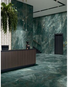 Vloer- en Wandtegel XL Murano Pulido 120x260 cm Marmerlook Groen E-Tile