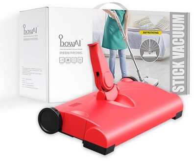 Vloer Mop Elektrische Veegmachine Draadloze Smart Mops Met Spin Stofzuiger Bezem Elektrische Cleaning Mop 3 In 1 rood
