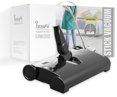 Vloer Mop Elektrische Veegmachine Draadloze Smart Mops Met Spin Stofzuiger Bezem Elektrische Cleaning Mop 3 In 1 zwart