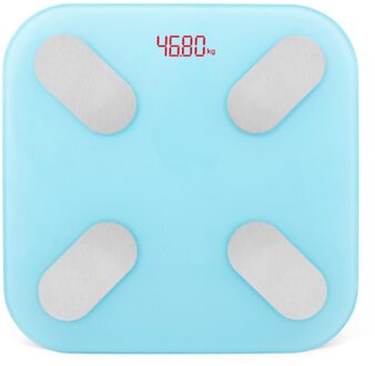 Vloer Weegschaal Badkamer Weegschalen Bmi Body Weegschaal Smart Bluetooth App Elektronische Weegschaal blauw