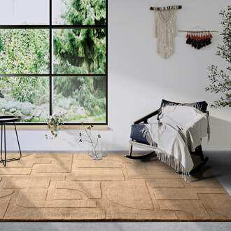 Vloerkleed Alexis Rechthoekig - Beige 230x160cm - Wol - Dekbed-Discounter.nl